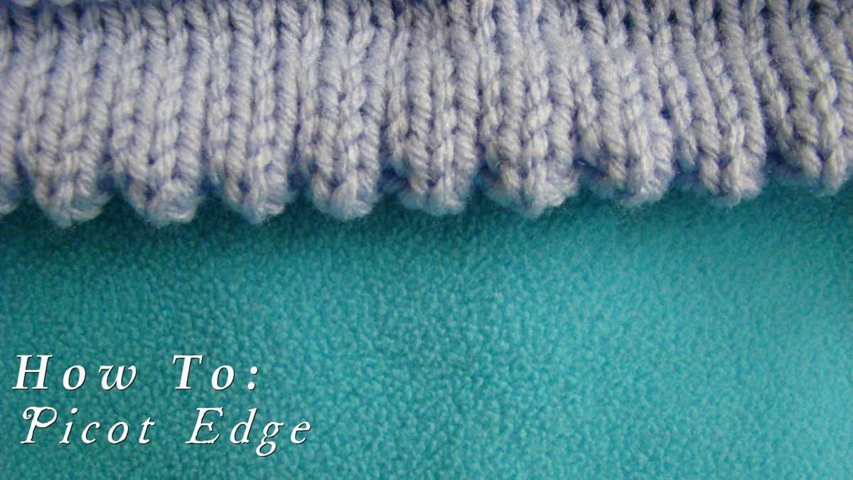 Knitted picot edge pattern