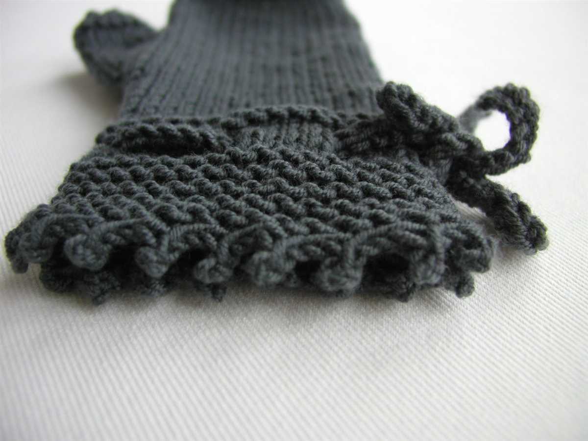 Knitted picot edge pattern