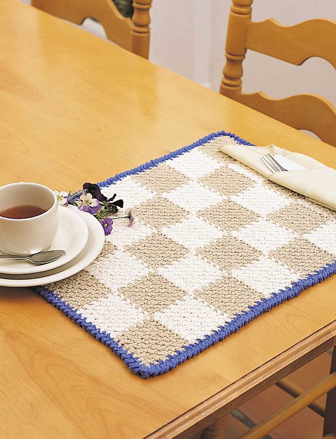 Knitted placemat pattern