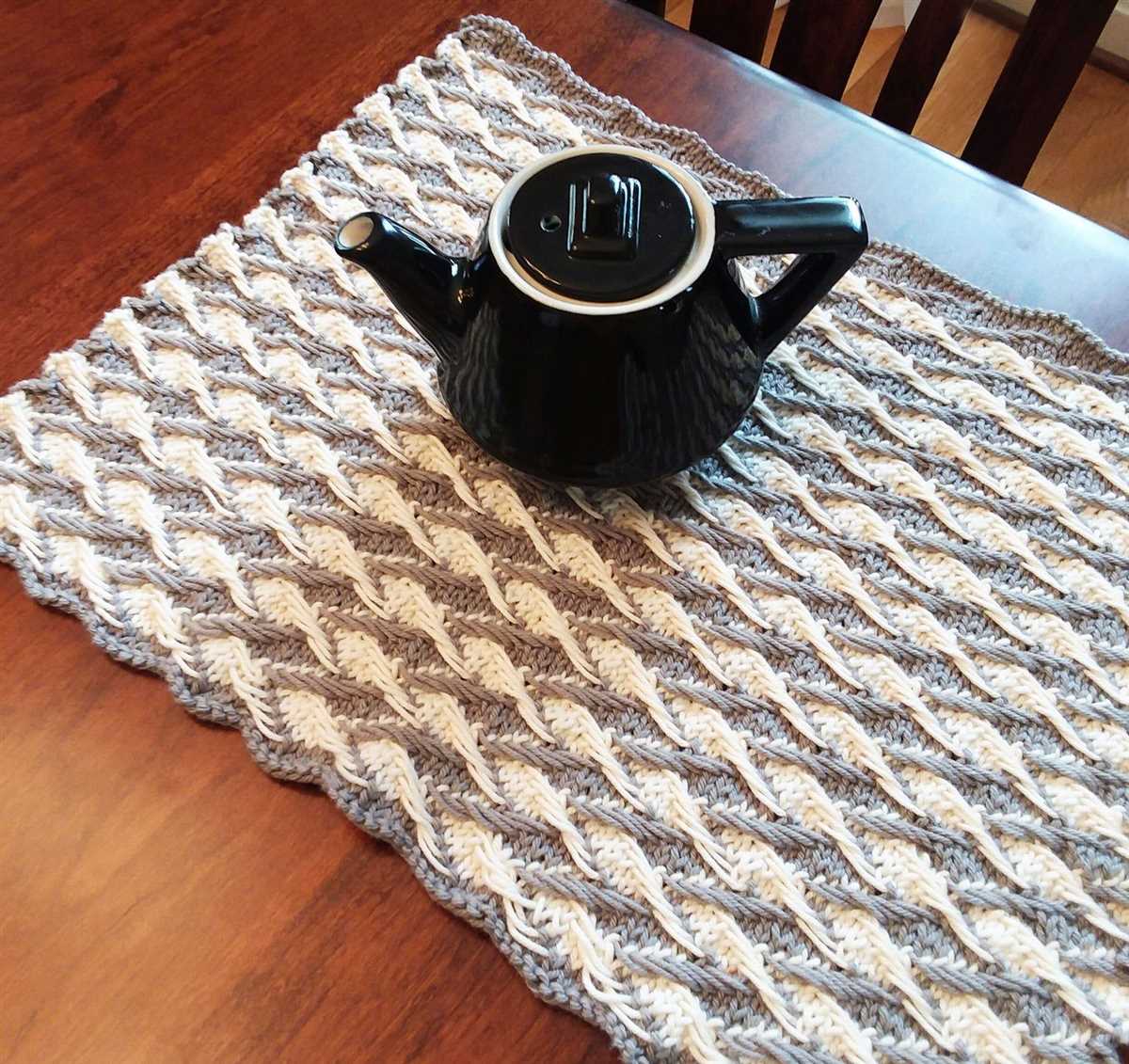 Knitted placemat pattern