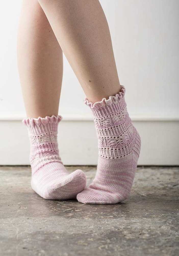 Knitted sock pattern no heel