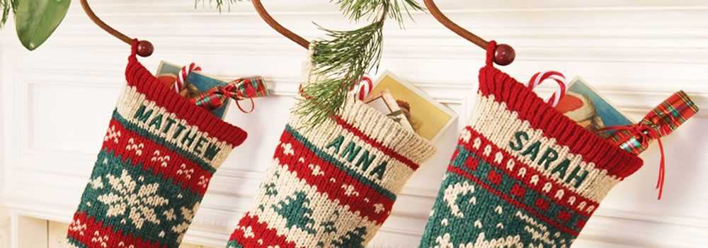 Knitted stockings christmas patterns