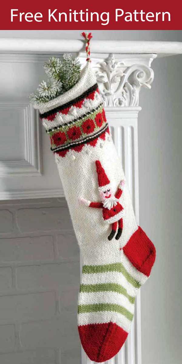 Knitted stockings christmas patterns