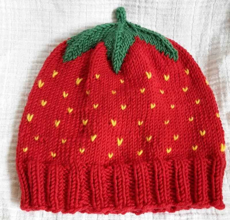 Knitted strawberry pattern free