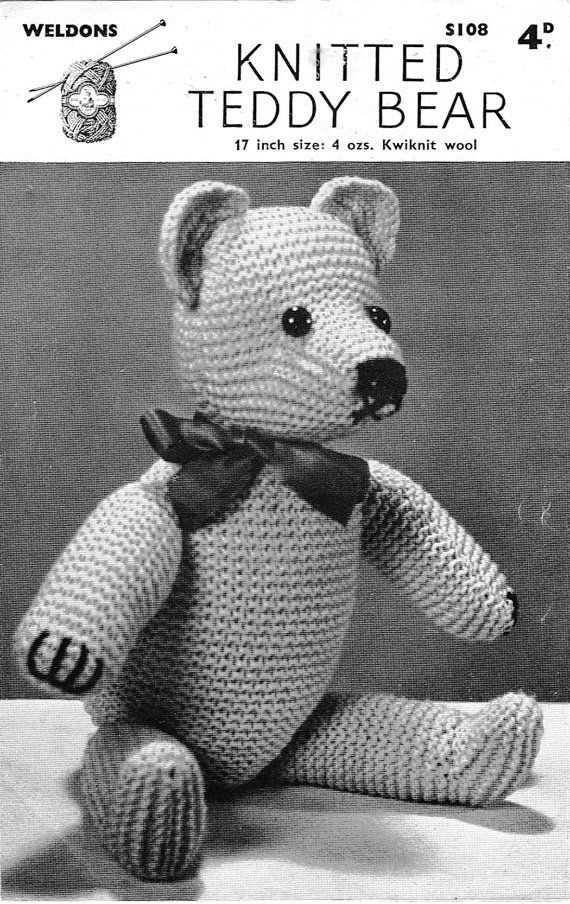 Knitted teddy bear free pattern