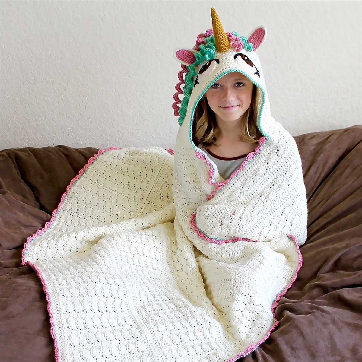 Knitted unicorn blanket pattern free