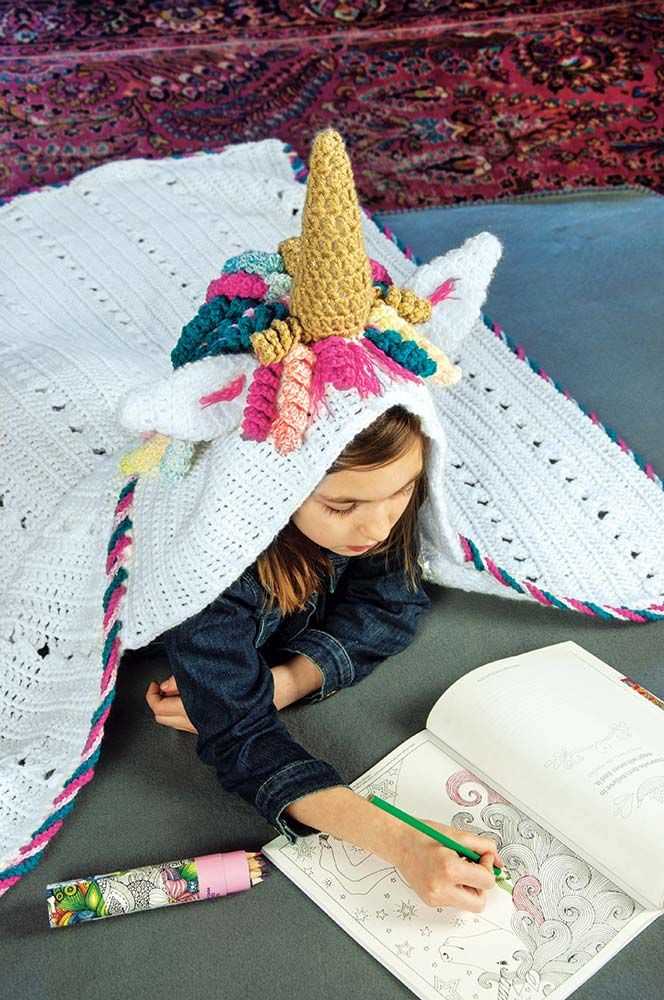 Knitted unicorn blanket pattern free