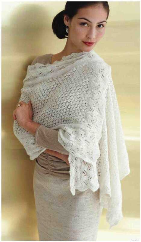 Knitted wedding shawl pattern