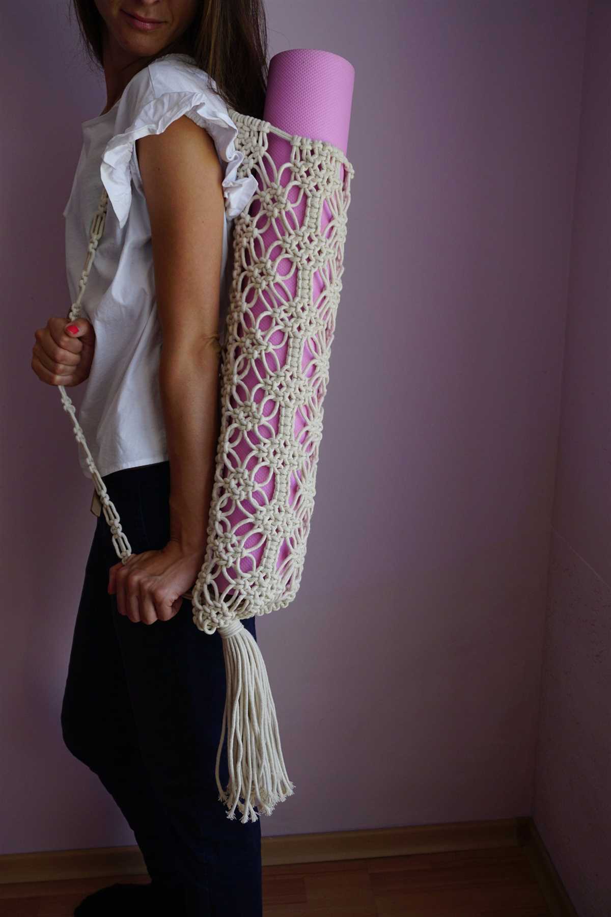 Knitted yoga mat bag pattern