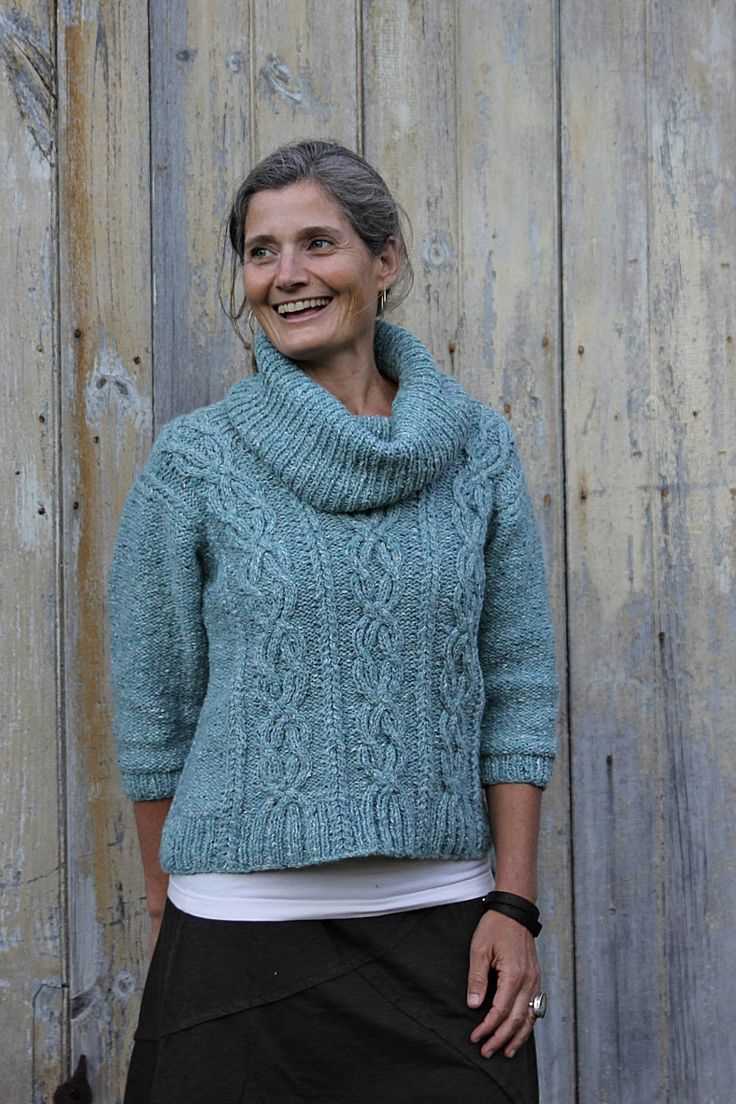 Knitting pattern cowl neck sweater