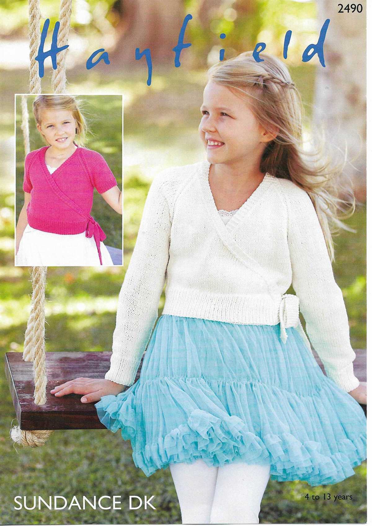 Knitting pattern for ballet crossover cardigan