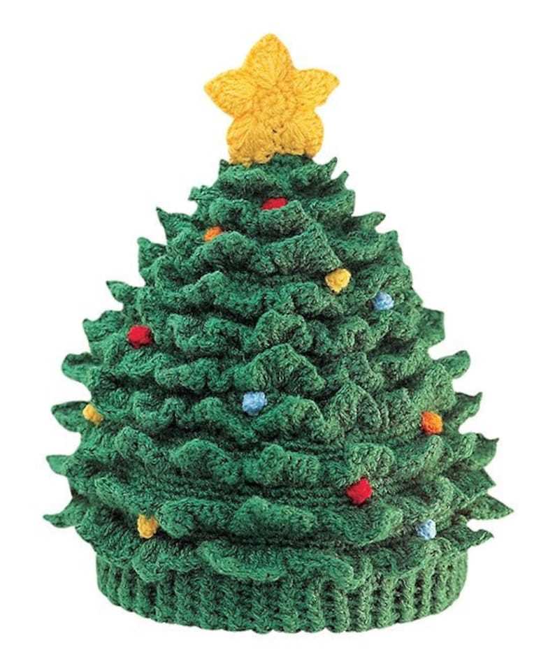 Knitting pattern for christmas tree hat