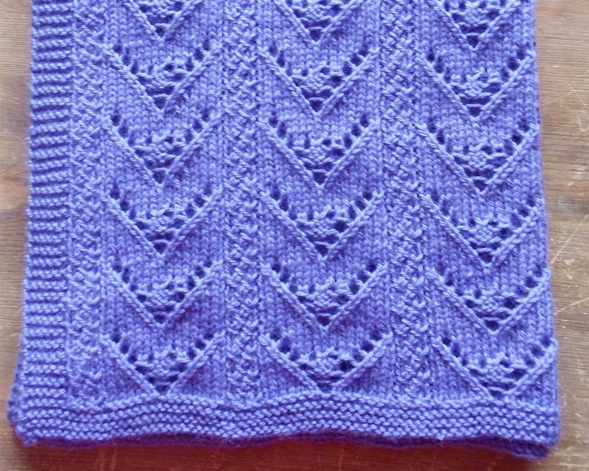 Knitting pattern for lap blanket