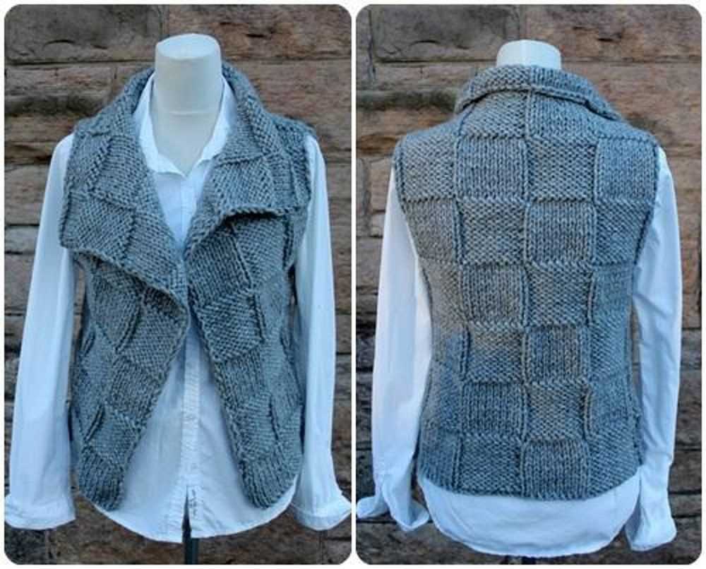 Knitting pattern for sleeveless vest