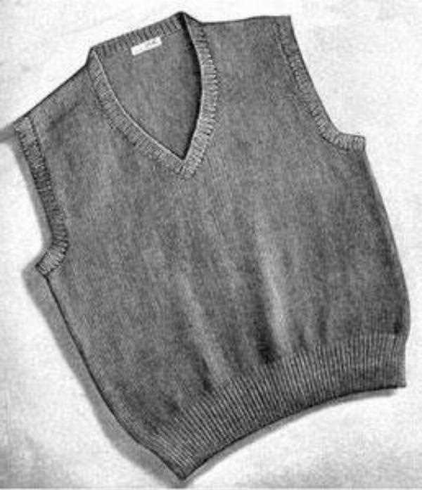 Knitting pattern for sleeveless vest