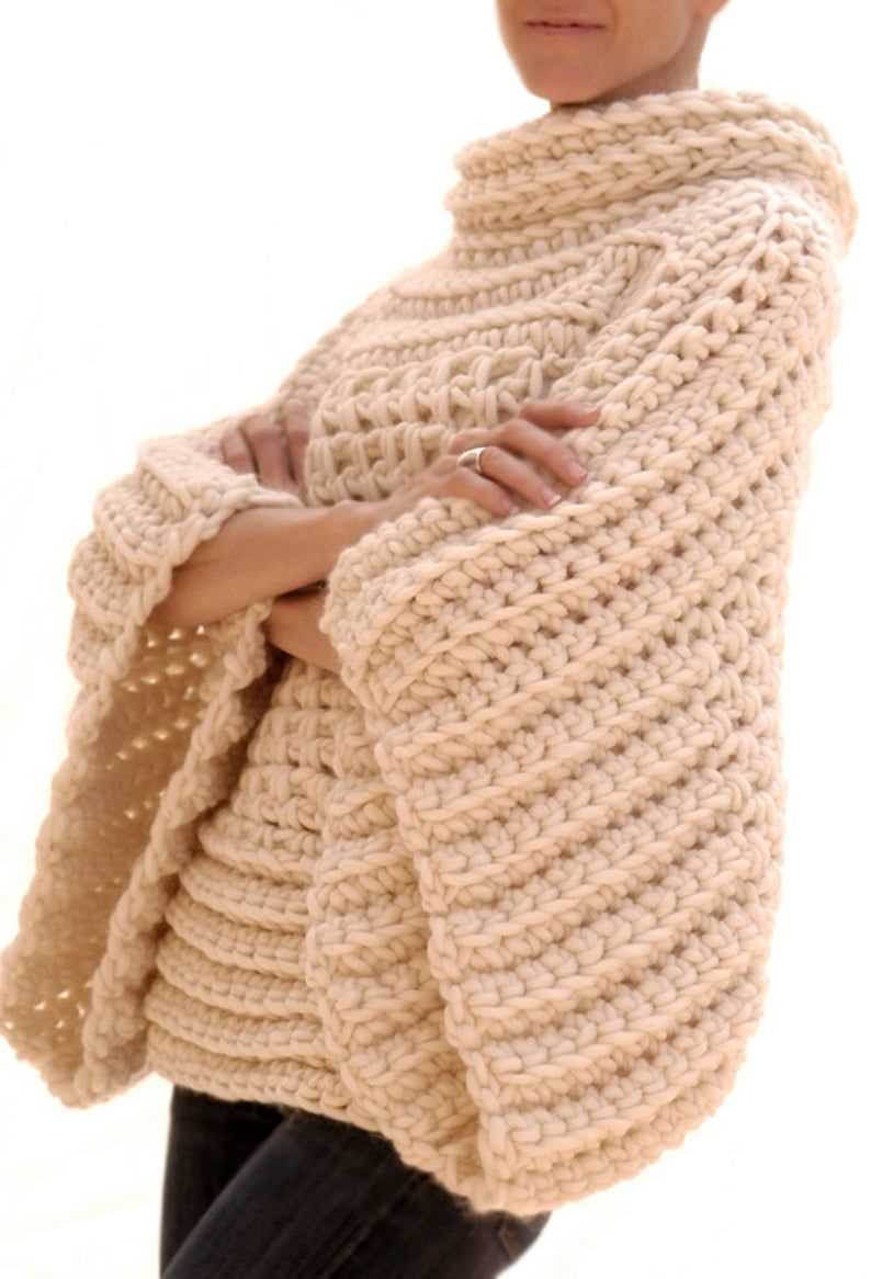 Knitting pattern wrap with sleeves