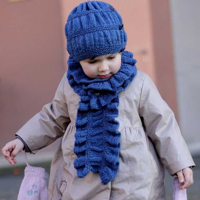 Knitting patterns for scarf and hat sets