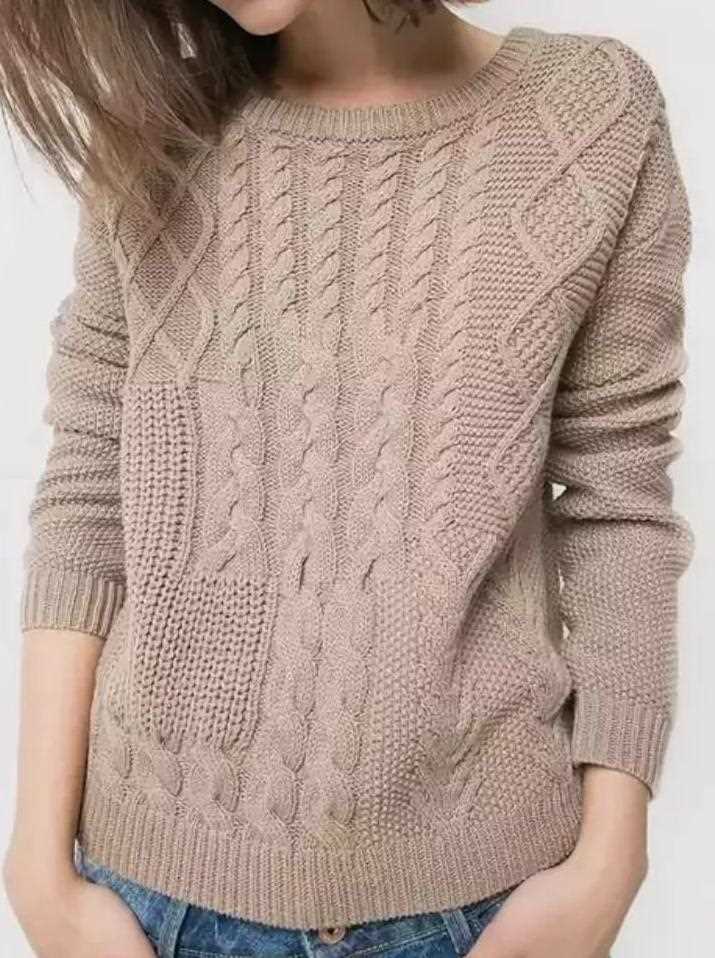 Knitting patterns for women's pullover sweaters