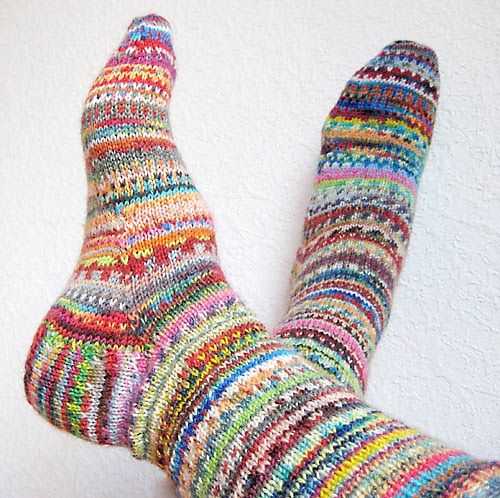 Knitting patterns using sock yarn