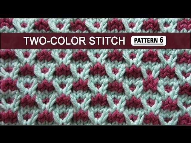 Knitting patterns using two colors
