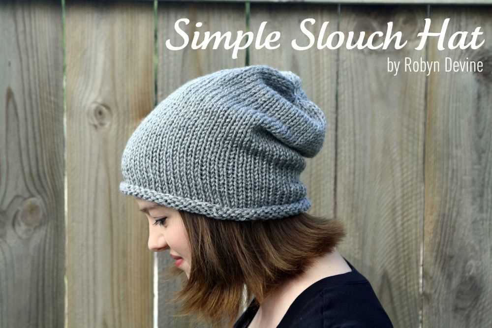 Knitting slouchy hat pattern for beginners