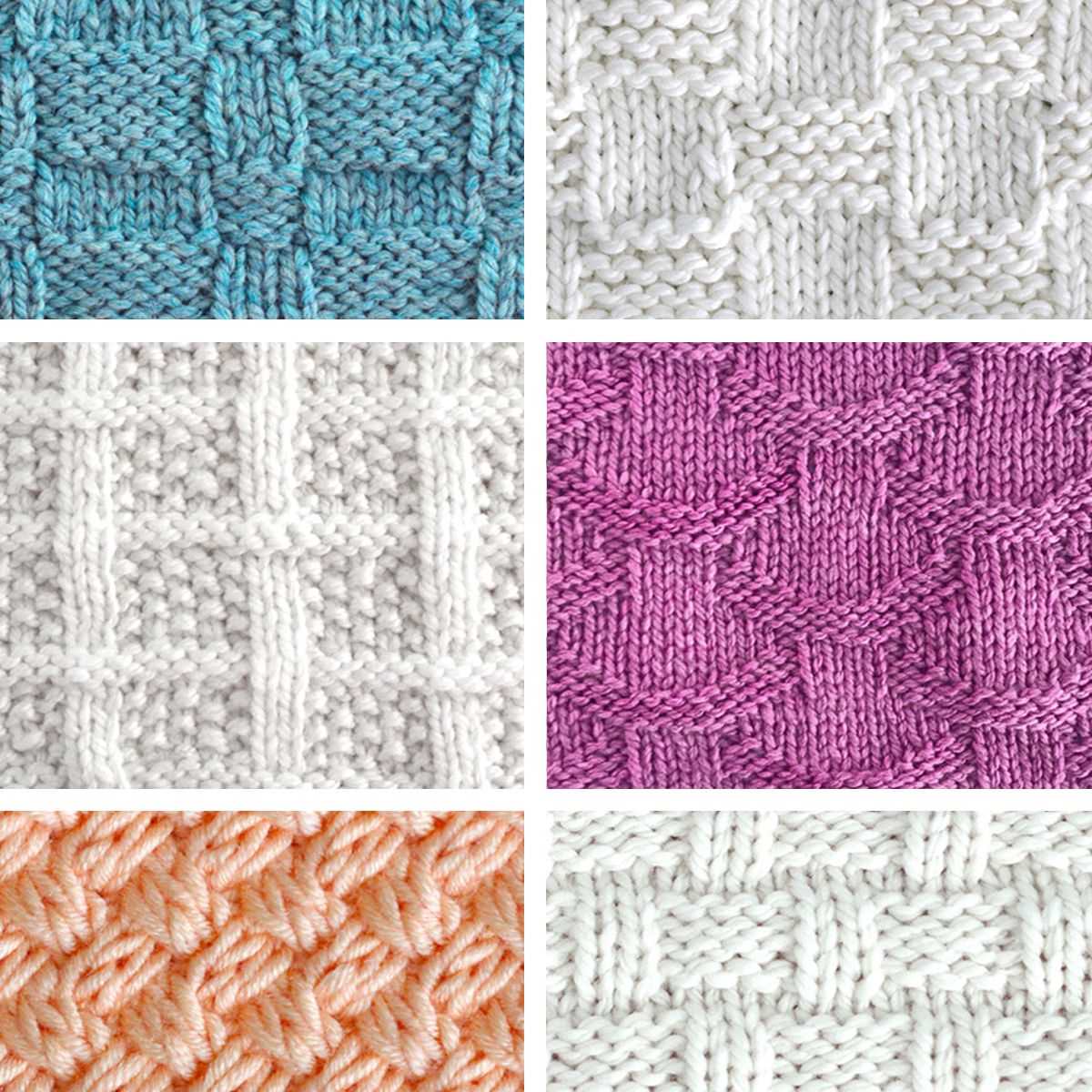 Knitting stitching patterns