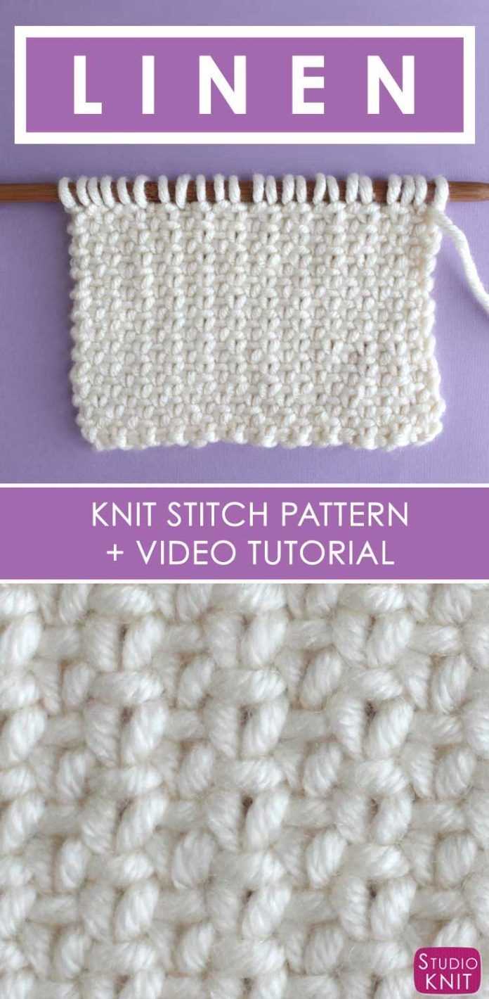 Knitting linen stitch pattern