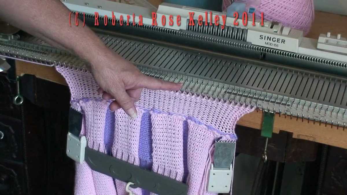 Knitting machine cardigan pattern