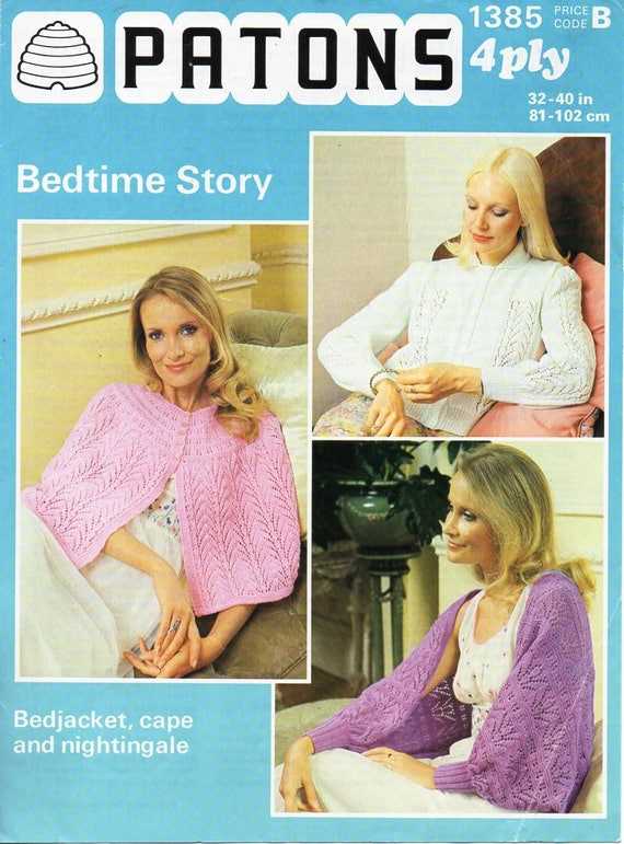 Knitting pattern bed jacket