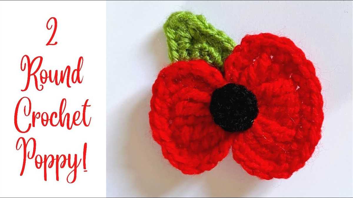 Knitting pattern for a remembrance poppy