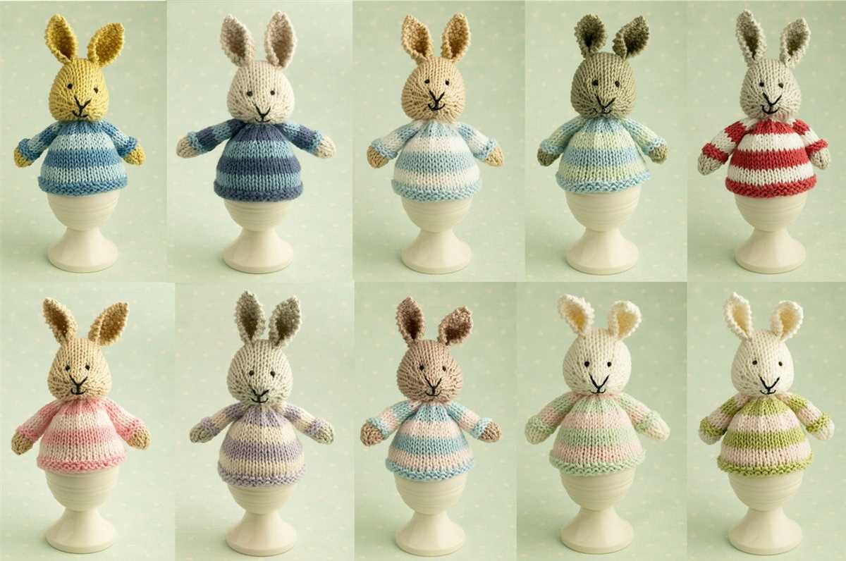 Knitting pattern for easter bunny egg cosy