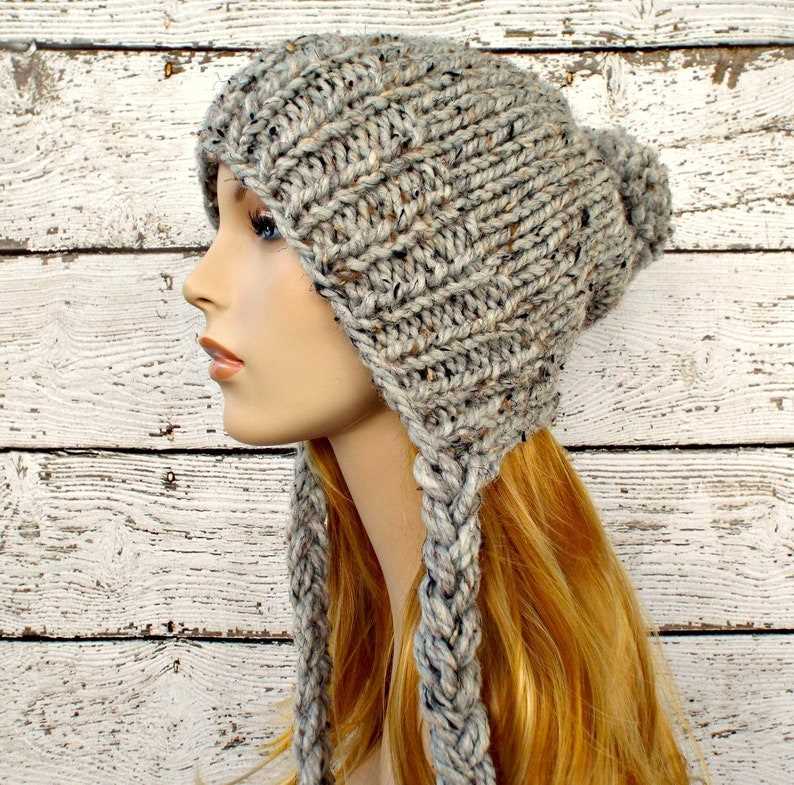 Knitting pattern for hat with scarf attached