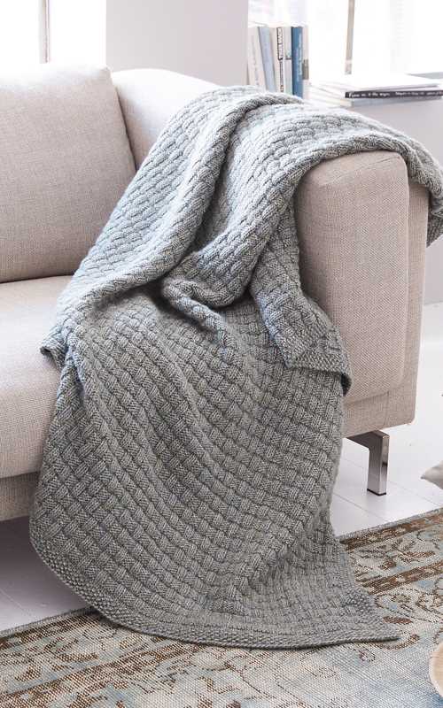 Knitting pattern for lap blanket