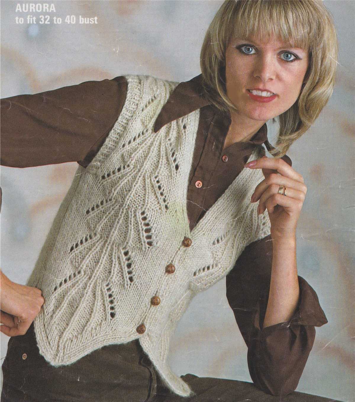 Knitting pattern for waistcoat