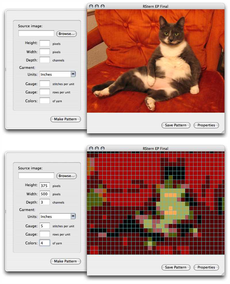 Knitting pattern generator