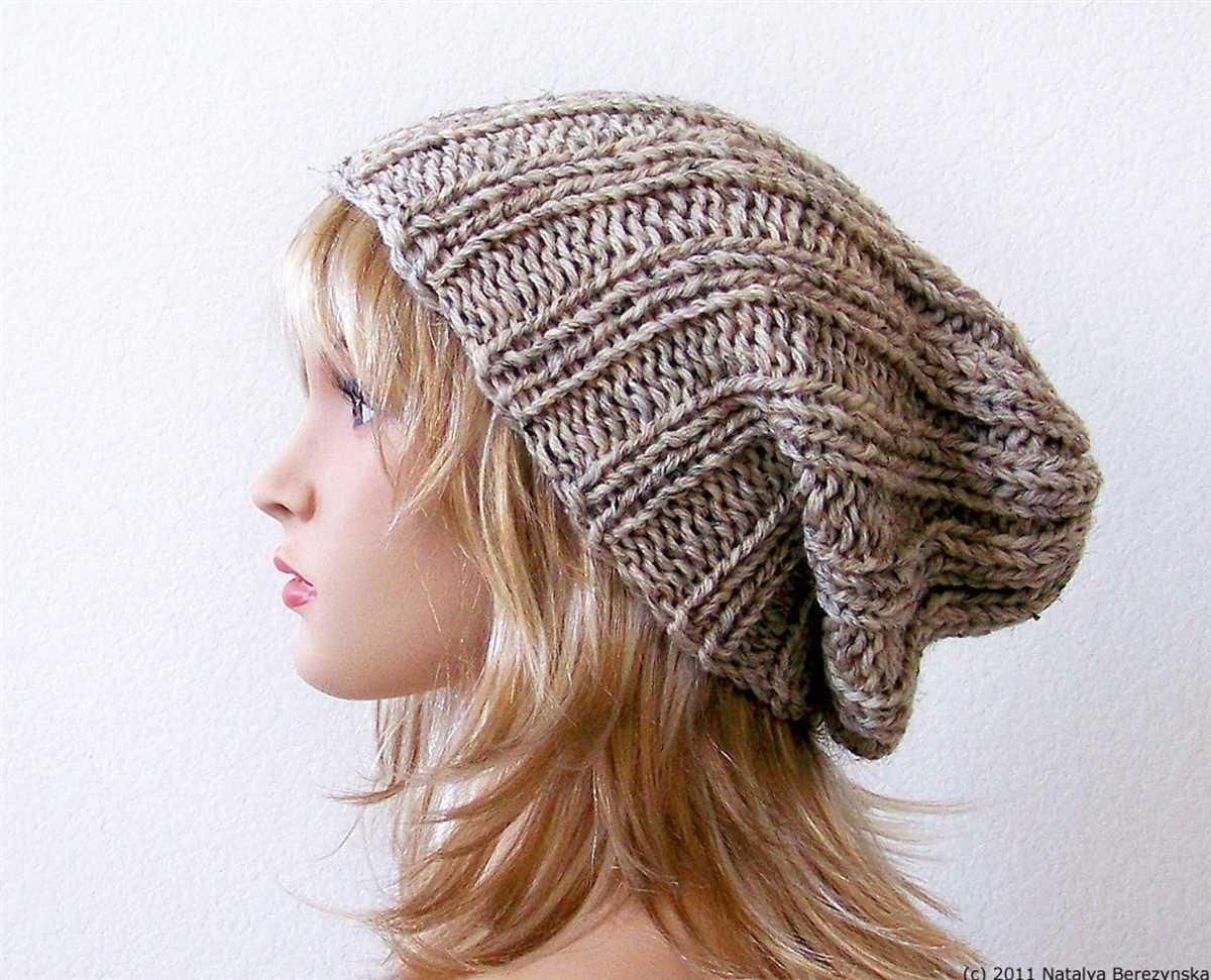 Knitting slouchy hat pattern for beginners