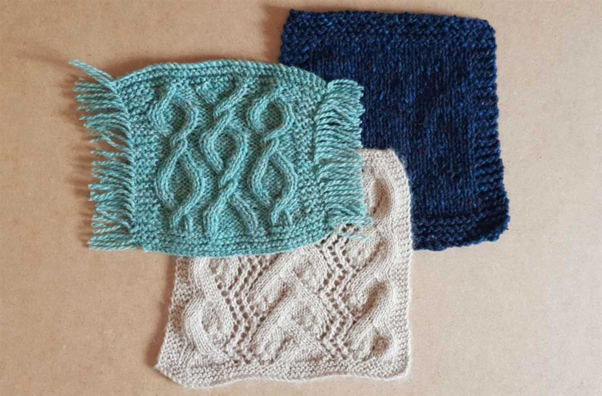 Knitting swatch patterns