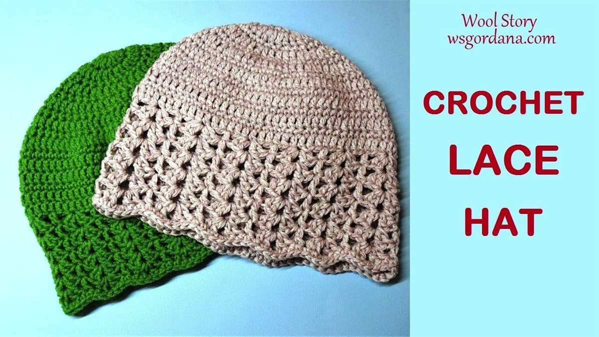 Lace knit hat pattern