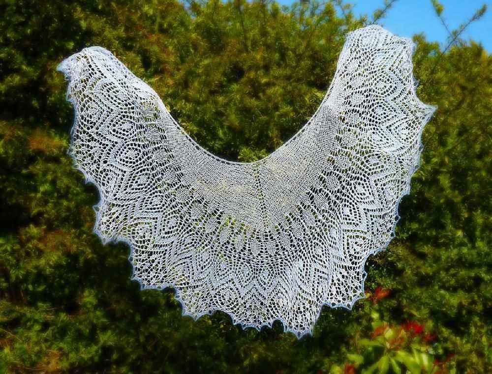 Lace shawl knit pattern