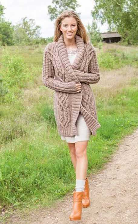 Ladies aran cardigan knitting patterns