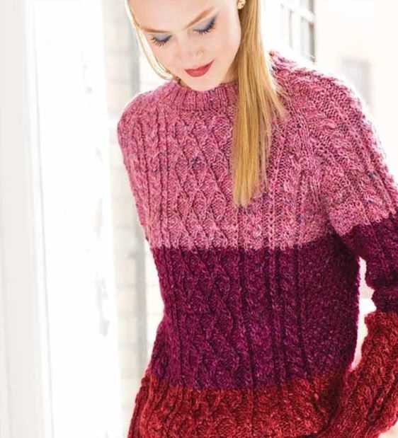 Ladies cable jumper knitting pattern