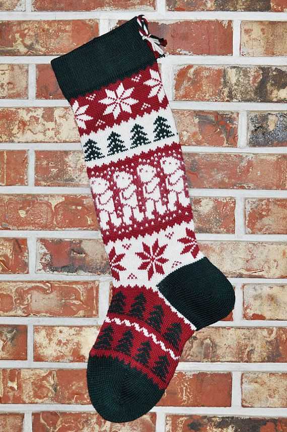 Large christmas stocking knitting pattern