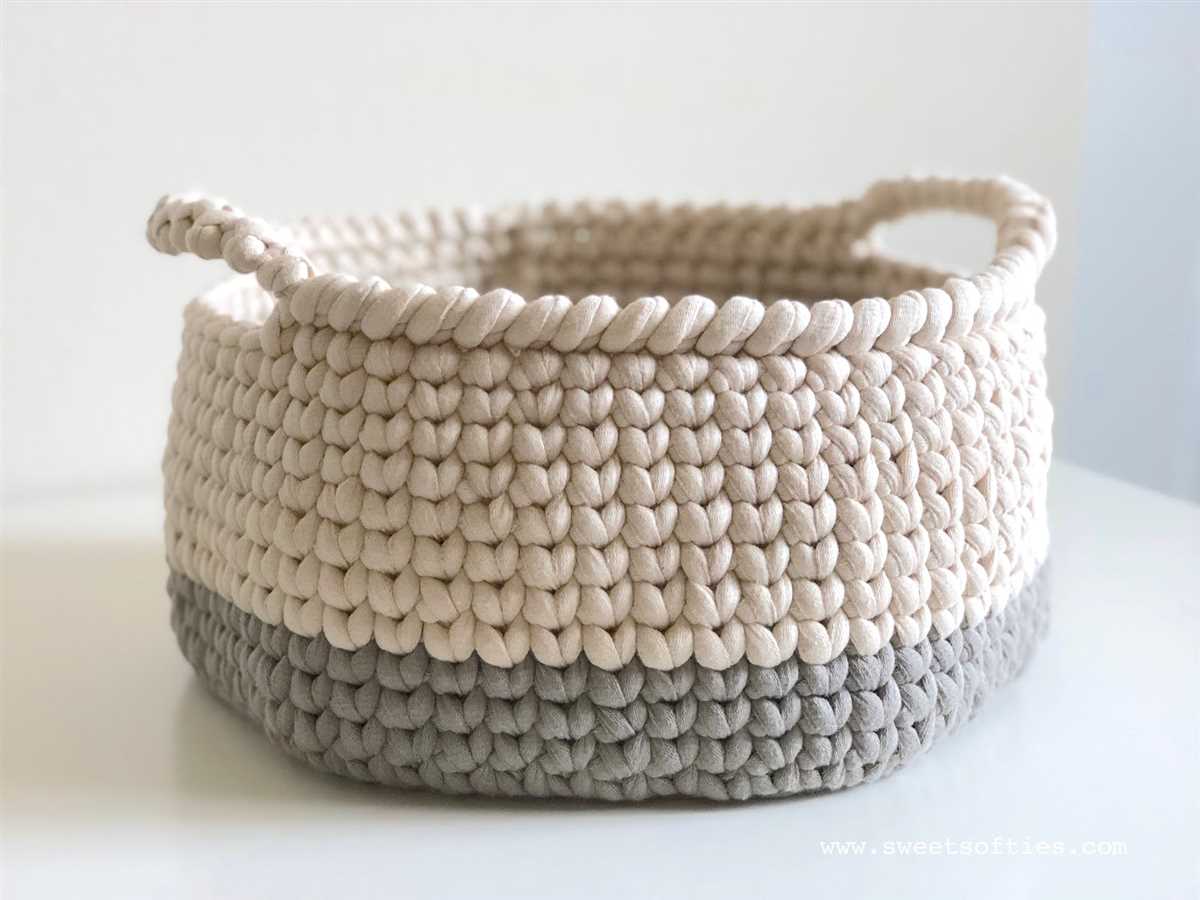 Large knitted basket pattern free