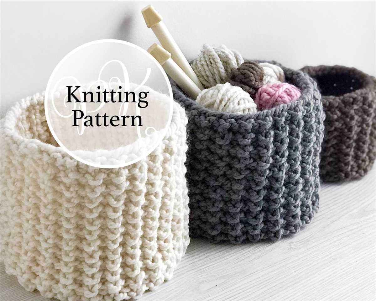 Large knitted basket pattern free