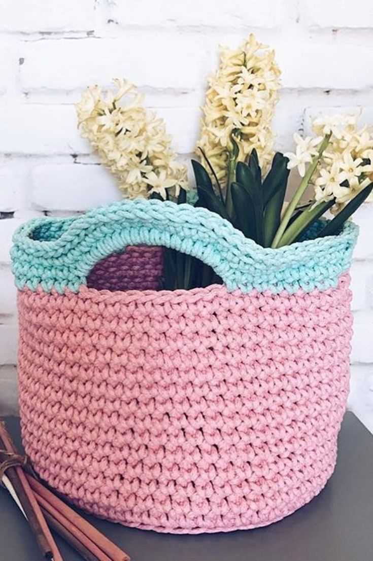 Large knitted basket pattern free