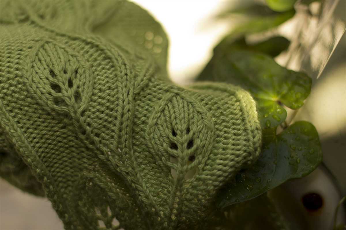 Leaf design knitting pattern