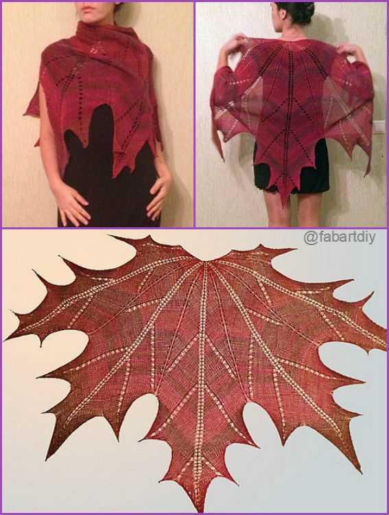 Leaf shawl knitting pattern