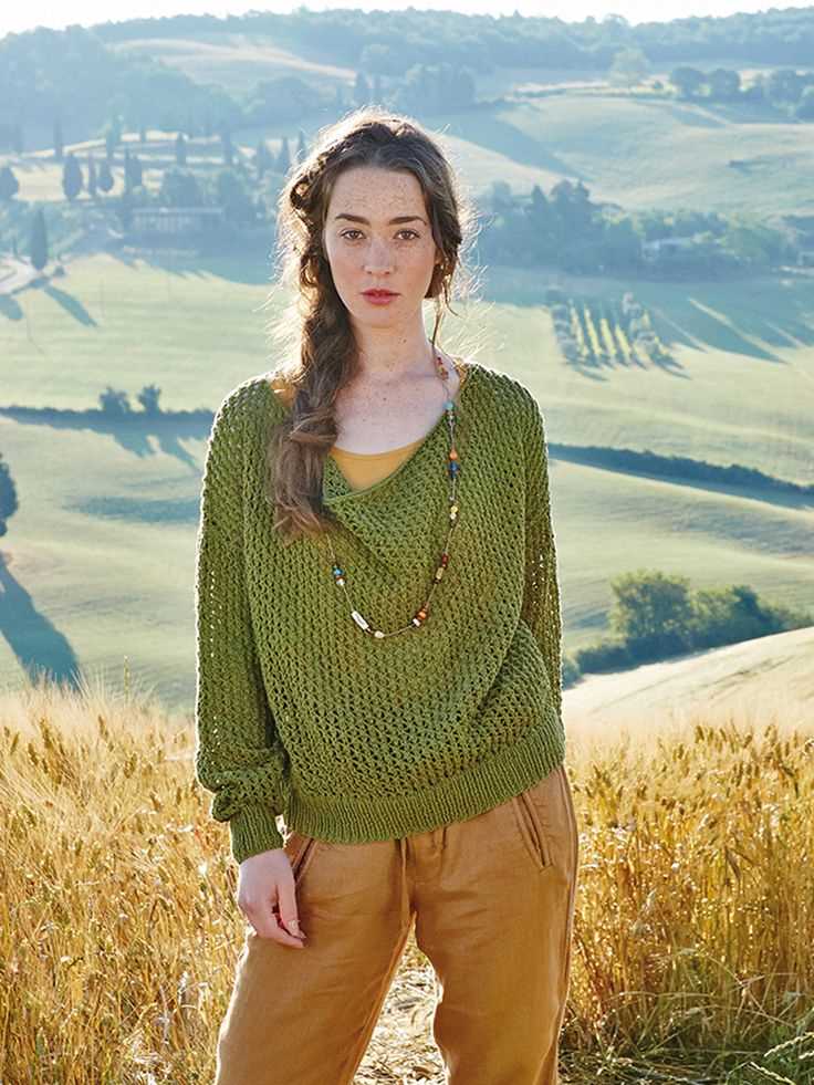 Linen sweater knitting pattern