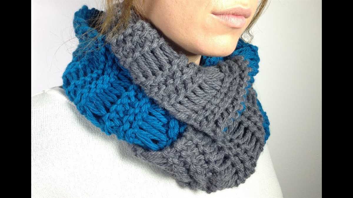 Loom knit infinity scarf pattern