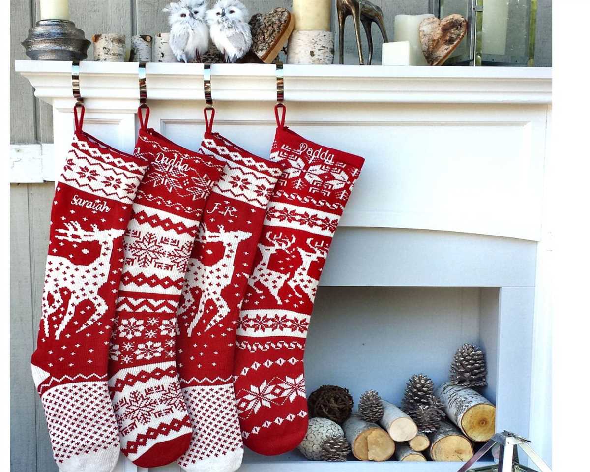 Loom knit christmas stocking pattern